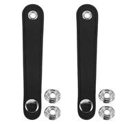 TOYANDONA Lot de 2 Sangles Noires en Cuir Véritable pour Soufflets D'accordéon Basses, Double Couche, Espacement 11,2 Cm, avec Boucle Robuste pour Fixation Stable - Accessoire