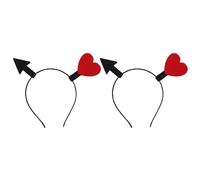 TOYANDONA Lot de 2 Serrage-Têtes de Cœur Flexibles Taille Unique Accessoires Photo Saint-Valentin et Mariage Bandeaux Décoratifs pour Cheveux Féminins Coiffe Festive pour Fêtes et