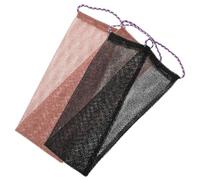 TOYANDONA Lot de 2 Serviettes Exfoliantes en Filet Africain, Gommage Corporel, Brosse Nettoyante Peau, Couleurs Noir et Café, Réutilisables Bain, Soin Exfoliant pour Dos et Corps