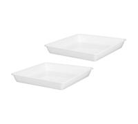 TOYANDONA Lot De 2 Soucoupes Carrées en Plastique pour Pots De Fleurs 35 Cm Bac D'égouttage Extérieur pour Balcon Et Jardin Gestion De l'eau Construction Robuste