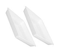 TOYANDONA Lot De 2 Soucoupes pour Plantes en Plastique 35 Cm Bac D'égouttement pour Pots De Fleurs Plateau Carré pour Intérieur Et Extérieur Gestion De l'eau Construction Robuste Et Décoratif