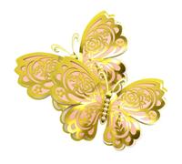 TOYANDONA Lot de 2 Stickers Muraux en Papier 3D avec Perles de 10 MM Décoration Murale Soi-Même pour Chambre et Mariage Autocollants Décoratifs en Forme de Réalistes Ornement 3D Élégant