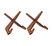 TOYANDONA Lot de 2 Supports de Livres Cuisine en Bois Charbon, Porte-recettes Inclinés Cuisine et Bureau, Étagères à Recettes Polyvalentes, Support Stable pour Lecture et Organisation