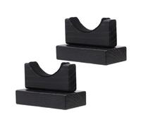 TOYANDONA Lot de 2 Supports pour Batte de Baseball en Bois Massif Noir, Présentoir Multifonction pour Rangement et Exposition, Support Robuste et Compact pour Battes à Domicile,