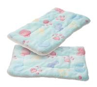 TOYANDONA Lot de 2 Tapis Chauffants Carrés en Coral Fleece pour Hamster et Coussin Douillet et Épais Couverture d'hiver pour Petits Animaux Tapis de Couchage Confortable