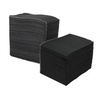 TOYANDONA Lot de 20 Bavoirs Dentaires Jetables Noirs Double Couche Revêtement Étanche Coussinets de Nettoyage pour Tatouages et Nail Art Nappes de Table Absorbantes pour Salons de