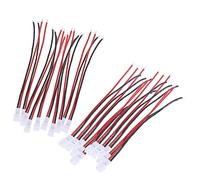 TOYANDONA Lot de 20 Fils en Silicone Ultra Haute Température Ph2.0 pour Connecteur de Batterie Ligne pour Avion Rc Bateau 10 Mâles 10 Femelles