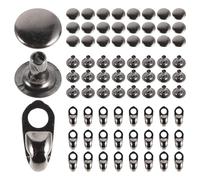 TOYANDONA Lot de 20 paires de crochets pour bottes, œillets, boucles, crochets pour lacets, outils à pression avec rivets, kit de réparation pour chaussures d'escalade, de randonnée, de