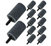 TOYANDONA Lot de 20 Pierres à Oxygène Cylindriques Noires pour Aquarium Diffuseurs à Bulles Silencieux et Anti-Colmatage Accessoires pour Pompe à Air Kit D’Aération pour Poissons et