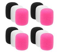 TOYANDONA Lot de 24 Bonnettes Anti-vent en Mousse pour Mini Microphone 2,5 X 2,2 Cm, Couleurs Assorties, Protection Anti-bruit pour Micro Casque et Micro Cravate, Accessoires pour Usage