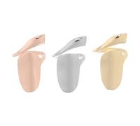 TOYANDONA Lot de 3 Bagues D'ongles en Alliage Doré, Argenté et Rose, Bague Bout du Doigt pour Manucure, Accessoires Nail Art, Allongeant les Doigts, pour Fêtes, Cosplay et Costumes