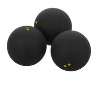TOYANDONA Lot de 3 balles de Squash à Double Point Jaune, 38-40 mm, en Caoutchouc hautement élastique, pour débutants, compétition, entraînement, Pratique, compétition, Noir