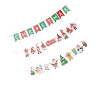 TOYANDONA Lot de 3 Bannières en Papier de Noël Motifs Festifs Suspendus Décoration Créative pour Fêtes de Noël Ambiance Chaleureuse Ornement pour Mur Cheminée ou Entrée Décorations