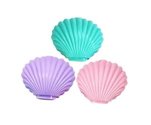 TOYANDONA Lot de 3 Boîtes à Bonbons de Coquillage, Coffrets Multifonctions en Plastique Rigide, Coloris, Violet Clair et Vert, Contenant Décoratif pour Mariage, Shower et Rangement Bijoux