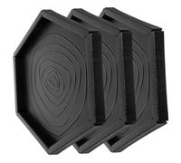 TOYANDONA Lot De 3 Bols d'alimentation pour Reptiles Et Tortues, Plastique Lisse, Format Compact Hexagonal, Bol d'eau pour Terrarium, Usage pour Reptiles Et Petits Animaux De Compagnie