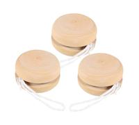 TOYANDONA Lot de 3 Boules de Yo-Yo en Bois à Personnaliser Jouets Cognitifs pour Garçon et Filles Décorations Artisanales Jouets à Peindre pour Projets d'Artisanat