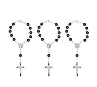 TOYANDONA Lot de 3 bracelets élastiques avec croix de Jésus - Bracelets de bénédiction pour femmes, filles, hommes