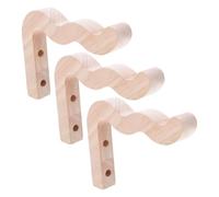 TOYANDONA Lot de 3 Crochets Muraux en Bois Naturel pour Pots de Fleurs Suspendus Supports Polyvalents pour Plantes d'Intérieur et Carillons Éoliens Fixation Murale Décorative pour Jardin