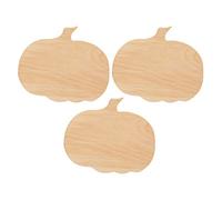 TOYANDONA Lot de 3 Découpes de Citrouilles en Bois Brut Forme Citrouille à Peindre, Matériau Synthétique Kaki, Planches pour Décoration et Bricolage Halloween
