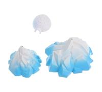 TOYANDONA Lot de 3 Figurines Miniatures D’Icebergs Arctiques et Igloos en PVC, Décorations sous-Marines pour Aquarium, Modèles de Montagnes Enneigées Réalistes, Mini Décor pour Scènes