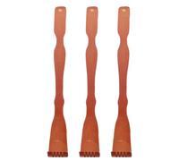 TOYANDONA Lot de 3 Gratte-dos en Bambou Rouge, Manches Longs Ergonomiques, Outil Manuel pour Grattage du Dos et Massage, Portable et Léger, Soulagement des Démangeaisons pour Hommes, Femmes