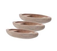 TOYANDONA Lot de 3 Mini-Canoës en Bois Modèle Nautique Décoratif Statue de Bateau Rétro pour Maison de Poupée Micro-Jardin Décoration de Table Finition Artisanale Ornement pour Salon ou Bureau