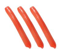 TOYANDONA Lot de 3 Modèles de Hot-Dogs Réalistes en PVC, Saucisses Factices Couleur Vive, Décoration la Cuisine et Fête, Accessoires Alimentaires Insolites pour Vitrines et Séances Photo