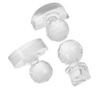 TOYANDONA Lot de 3 Outils de Pressage pour Fard à Paupières en Acrylique, Tampons Délicats pour Maquillage des Sourcils Blush, Solution Pratique