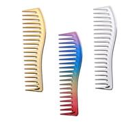 TOYANDONA Lot de 3 Peignes à Dents Larges pour Coiffage et Démêlage Assortiment Coloré Peignes à Huile pour Cheveux Coiffants Homme Adaptés Salon de Coiffure