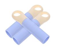 TOYANDONA Lot de 3 Poignées de Manche à Balai 22 Mm, Embouts en Plastique Bleu Clair, Manchons de Remplacement Compatibles Balai et Serpillière Trou Suspendre pour Nettoyage Domestique