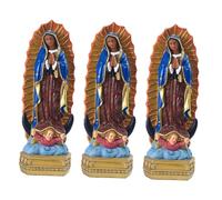 TOYANDONA Lot De 3 Statues De Notre-Dame du Mexique Décorations D'Église Statue De Notre-Dame Statues Classiques pour La Décoration De La Maison Décoration De La Maison Figurines