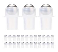 TOYANDONA Lot de 30 Billes à 16 Dents pour Flacons Roll-on, Plastique Pe Transparent, Compatible Huiles Essentielles et Parfums, Accessoires Rechargeables pour Flacon Roll Huiles