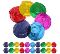 TOYANDONA Lot de 30 Décorations de Carnaval en PVC Pendentifs en Spirale Scintillants et Trous Suspendus, pour Décorer Murs et Célébrations de Fête Couleur Aléatoire