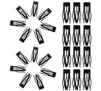 TOYANDONA Lot de 30 Pinces à Cheveux Métalliques Noires, Clips à Pression Moyens, Accessoires pour Filles de 8 à 12 Ans et Femmes, Utilisation Quotidienne, Coiffures et Tresses