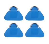 TOYANDONA Lot de 4 Anneaux en D triangulaires pour Bateau Gonflable, canoë, Radeau, Crochets en Acier Inoxydable, Accessoires pour Planche de Surf, Paddle, etc. Bleu
