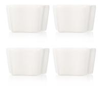 TOYANDONA Lot de 4 Bols à Trempette en Céramique Blanche D'étoile, Petit Plat à Sauce Multifonction pour Apéritifs et Assaisonnements, Maison, Restaurant et Hôtel