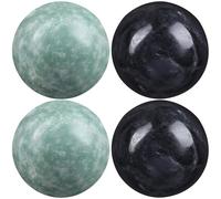 TOYANDONA Lot de 4 Boules de Baoding en Marbre, Exercices de Santé Chinois pour Le Massage Des Mains Et La Réduction Du Stress (3,5 Cm).