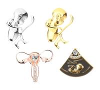 TOYANDONA Lot de 4 Broches Métal Organes Féminins et Masculins, Épingle Ornementale Costume, Accessoires Mode Femmes, Décoration Vêtements Réalité Anatomique, Usage Quotidien et Présent