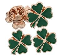 TOYANDONA Lot de 4 Broches Vintage en Émail pour Femmes Épingles à Accessoires de Mode Bijoux Élégants pour Fête Saint-Patrick 4Pcs