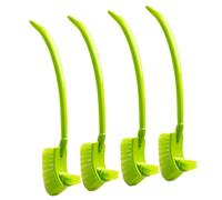 TOYANDONA Lot de 4 Brosses de Toilette Vertes Multifonctionnelles à Long Manche Poils Denses pour Nettoyage Profond des WC Coins et Rainures Accessoires Salle de Bain Pratiques et