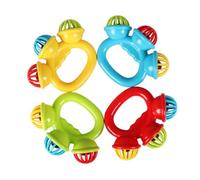 TOYANDONA Lot de 4 Clochettes à Main Colorées pour Bébé 0-3 Ans, Éducatif Musical en Plastique, Développement Sensoriel et Apprentissage du Rythme, D’éveil Portatif pour Couleur Aléatoire