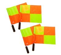 TOYANDONA Lot de 4 Drapeaux de Signalisation Manuelle pour Arbitre, Tissu Imperméable Poignée Confortable en Alliage D'aluminium et Éponge, pour Match de Football en Extérieur