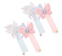 TOYANDONA Lot de 4 Élastiques à Cheveux en Spirale en Cordon Téléphonique Accessoires et Licorne Couleurs Rose et Bleu Résistants et Flexibles pour Coiffures Enfantines et Tressages