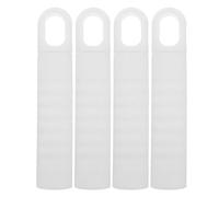 TOYANDONA Lot de 4 Embouts de Manche de Balai Plat 25 Mm Blanc Manchon Antidérapant Suspendre, Accessoire Détachable en Plastique Robuste pour Entretien et Rangement des Outils de
