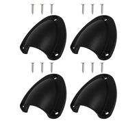 TOYANDONA Lot de 4 Grands Couvercles D'aération en Nylon Noir pour Bateau avec Vis - Protection Étanche pour Câbles et Tuyaux, Bouchons D'évent Marins pour Ventilation Optimale en