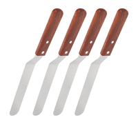 TOYANDONA Lot de 4 Grattoirs à Beurre en Acier Inoxydable 20 Cm, Spatules à Crème Lissante Coudées pour Pâtisserie, Étaleurs à Gâteau Pratiques et Polyvalents pour Décoration Cuisine Maison
