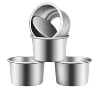 TOYANDONA Lot de 4 Moules à Gâteaux Ronds en Aluminium de 1,5 X 2 Pouces pour Mini Gâteaux, Finition Miroir Et Démoulage Facile, Ustensiles de Cuisson Uniformes pour La Cuisine à Domicile,