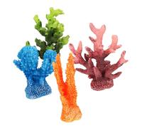 TOYANDONA Lot De 4 Ornements Artificiels pour Aquarium Statues De Plantes en Résine Ornements De Poissons Coraux Décoratifs Décoration De Bureau À Faire -Même