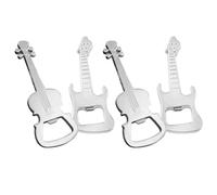 TOYANDONA Lot de 4 Ouvre-bouteilles Manuels en Métal Forme Violon et Guitare, Porte-clés Décoratifs Polyvalents, Outils D'ouverture Portables pour Bar, Camping et Fêtes, Accessoires