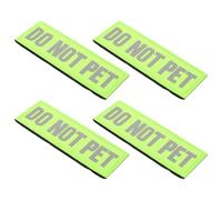 TOYANDONA Lot de 4 Patchs Réfléchissants pour Harnais de Chien d'Assistance Patchs Adhésifs Do Not Pet Verts Décorations Visibles pour Chiens Accessoires Sécurité pour Promenades et